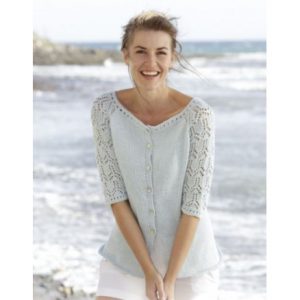 Sea Nymph Cardigan by DROPS Design - Jakke Strikkeopskrift str. S - XX - Small