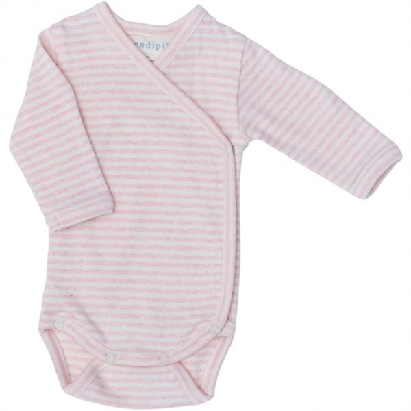 Serendipity Rosebud/Offwhite Newborn Slå-Om Body - Str. 44