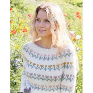 Spring Parade by DROPS Design - Bluse Strikkeopskrift str. S - XXXL - Small