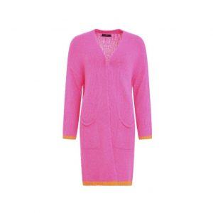 Strik Cardigan "Neon & Love" - Pink / Orange Onesize