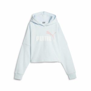 Sweatshirt til Børn Puma Ess Logo Croppedo Hvid 15-16 år