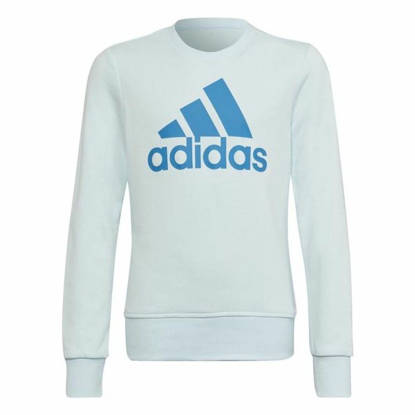 Sweatshirt uden hætte til piger Adidas Essentials Lyseblå 6-7 år