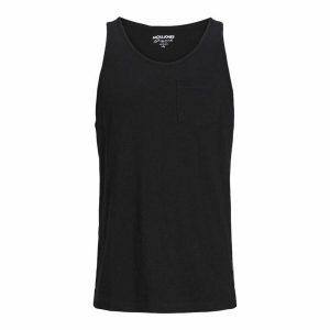 Tank top mænd Jack & Jones Tampa Slub Sort L