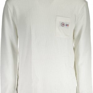 Tommy Hilfiger Chic White Cotton Blend Sweater