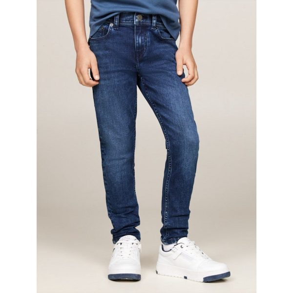 Tommy Hilfiger Coralblue Scanton Y Denim Slim Jeans - Str. 12 år