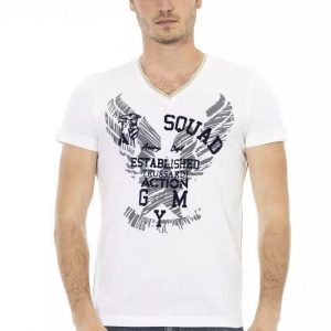 Trussardi Action Hvid Bomuld T-Shirt