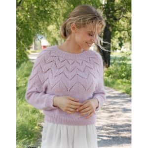 Wishing Well by DROPS Design - Bluse Strikkeopskrift str. S - XXXL - Small