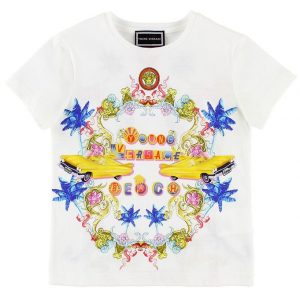 Young Versace T-shirt - Hvid m. Biler/Farver