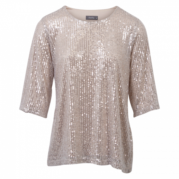 ZbyZ Dame Bluse - Champagne - 46/48