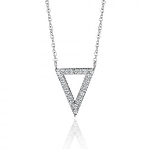 ANNEBRAUNER Triangle White Necklace