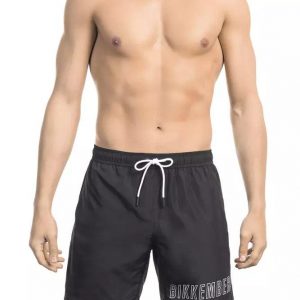 Bikkembergs Chic Drawstring Swim Shorts with Graphic Print