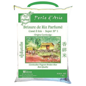 100% brisure de riz parfumé cassé 2 fois Perle d'Asie sac de 20kg