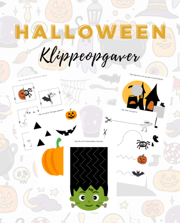 Sjove klippeopgaver til børn med halloween tema