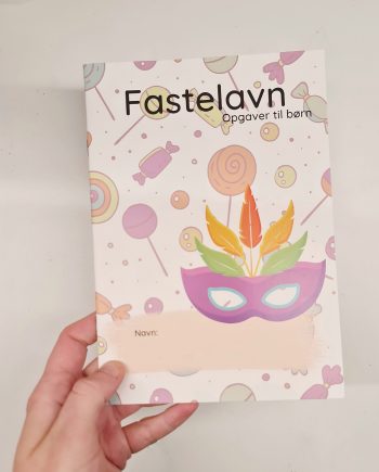 Et opgavehæfte med fastelavnstema