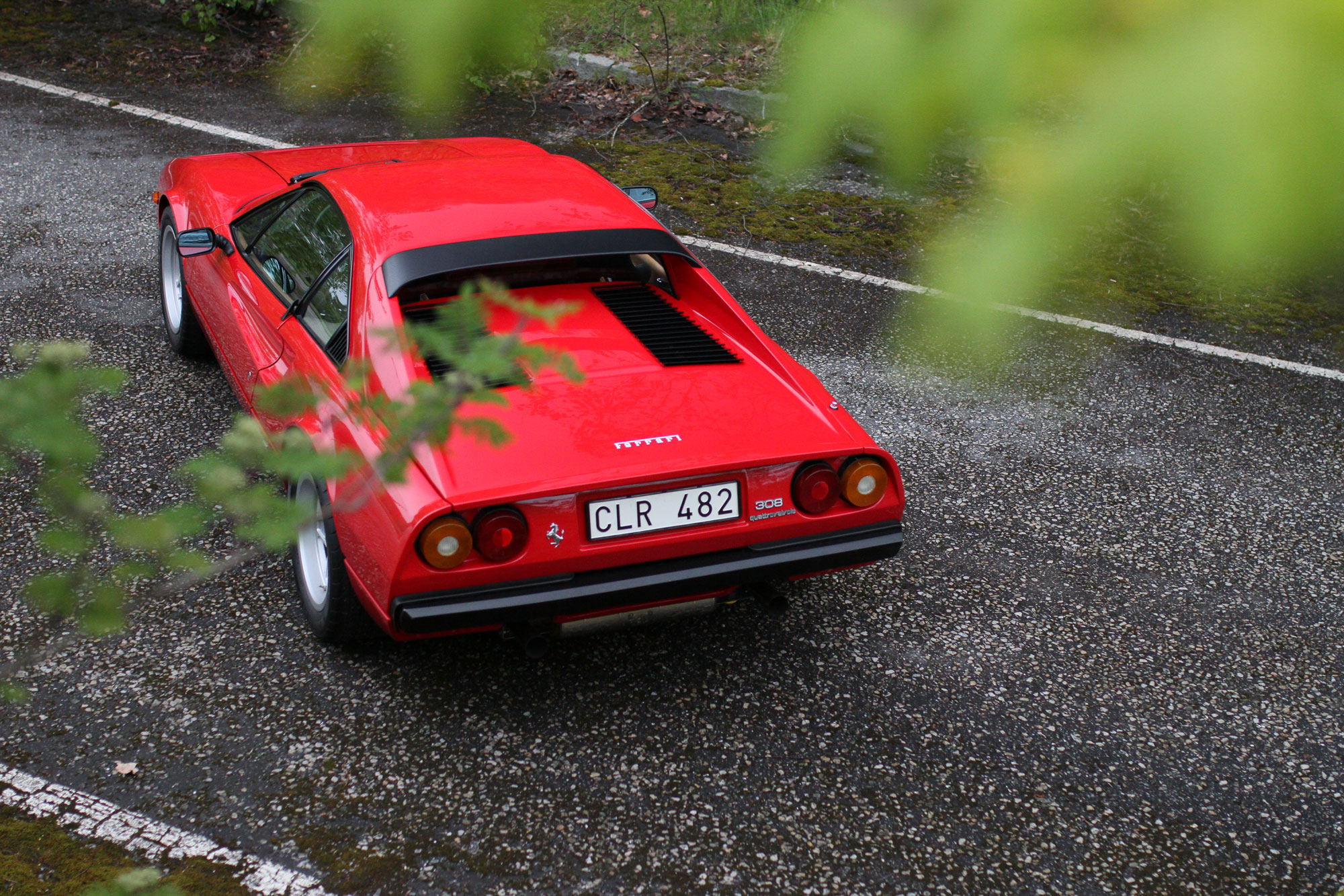 Behind some bushes in the Highway exit - Ferrari 308 GTB QV - 1984