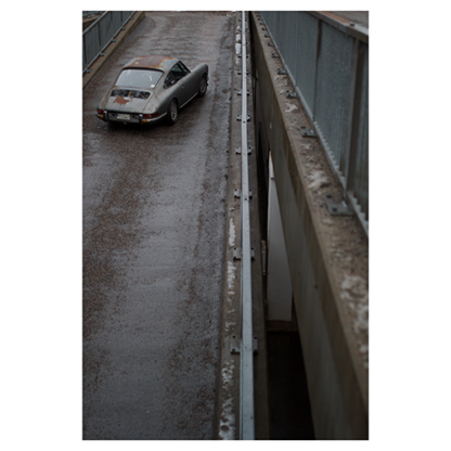 Porsche-912-on-Garage-ramp