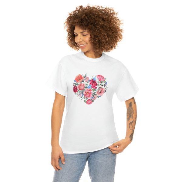 Heart flower - Unisex Heavy Cotton Tee - Image 11