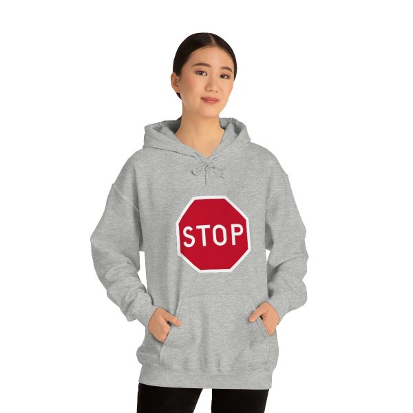 Stop - Unisex Heavy Blend™ Hooded Sweatshirt - Image 3