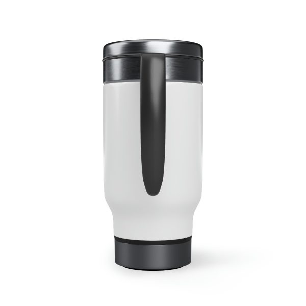 Fight Cancer - Stainless Steel Travel Mug with Handle, 14oz - Image 3