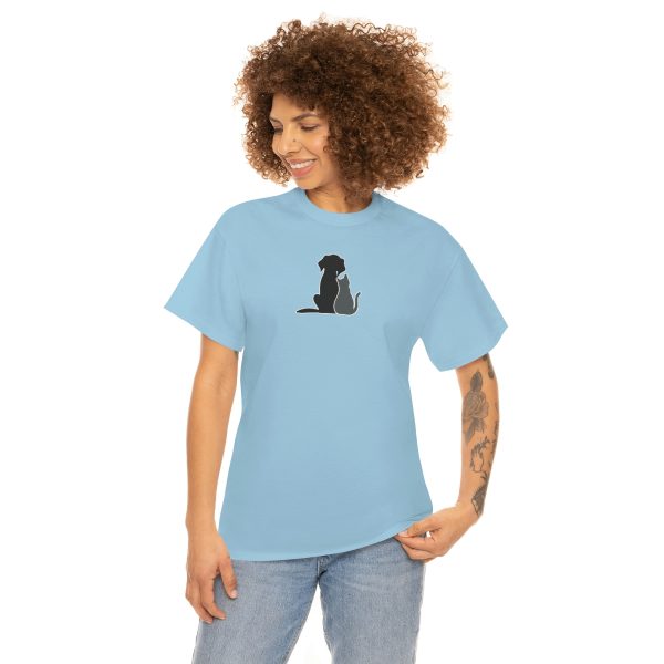 Dog and Cat - Unisex Heavy Cotton Tee - Image 42