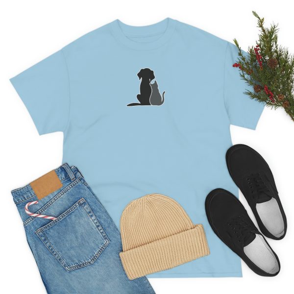 Dog and Cat - Unisex Heavy Cotton Tee - Image 47