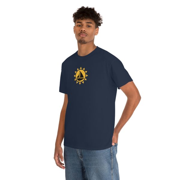 Sailboat and sun - Unisex Heavy Cotton Tee - Image 45