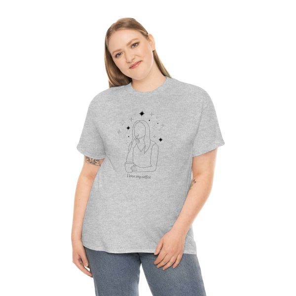 I Love My Coffee - Unisex Heavy Cotton Tee - Image 4