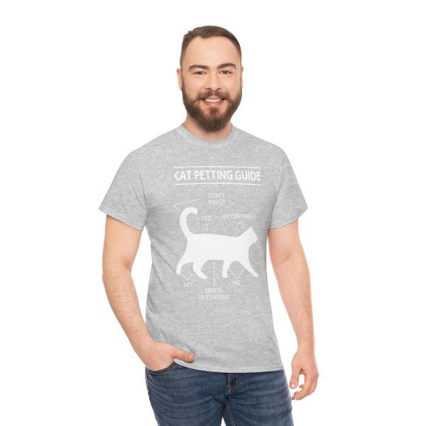 Cat Petting Guide - Unisex Heavy Cotton Tee - Image 20