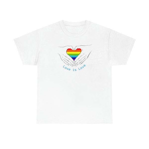 Love is Love - Unisex Heavy Cotton Tee - Image 2