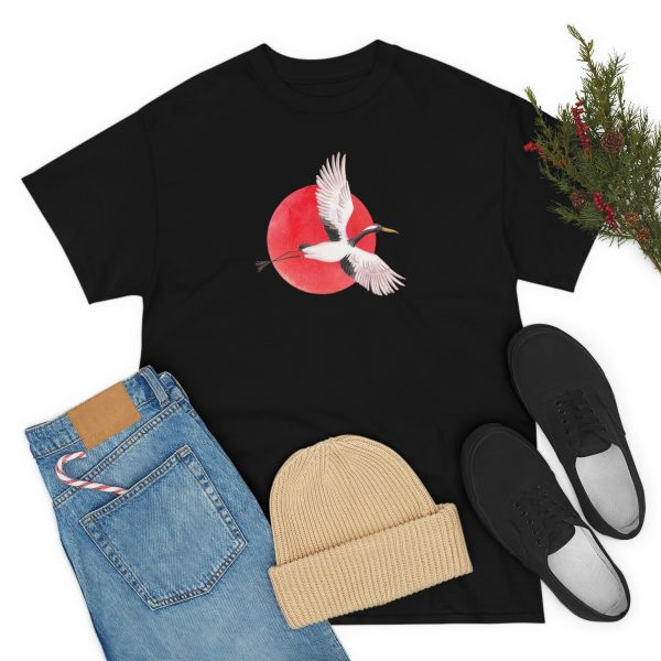 Crane Bird - Unisex Heavy Cotton Tee - Image 7