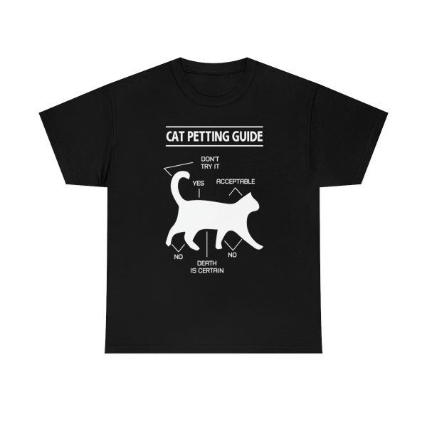 Cat Petting Guide - Unisex Heavy Cotton Tee - Image 9