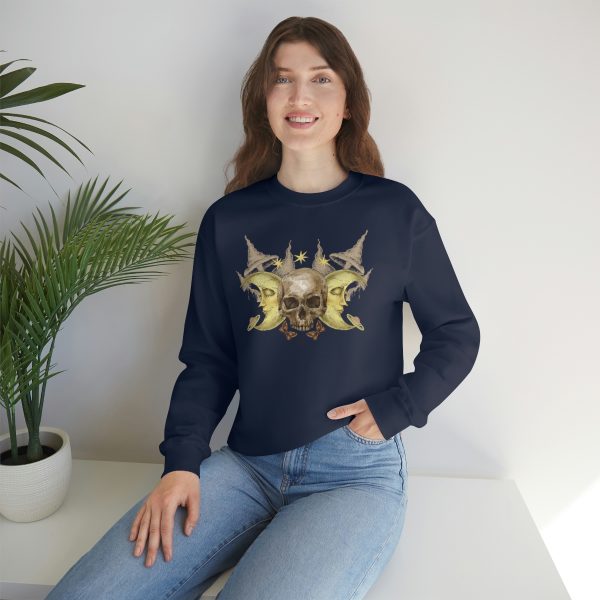 Moon and Skull - Unisex Heavy Blend™ Crewneck Sweatshirt - Image 38