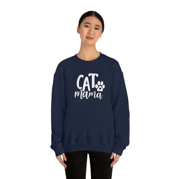 Cat mama - Unisex Heavy Blend™ Crewneck Sweatshirt - Image 3