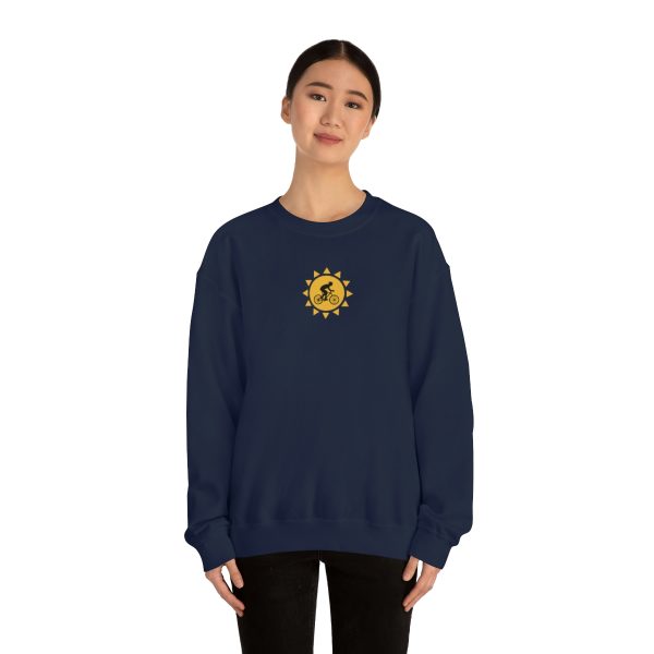 Biker and sun - Unisex Heavy Blend™ Crewneck Sweatshirt - Image 3