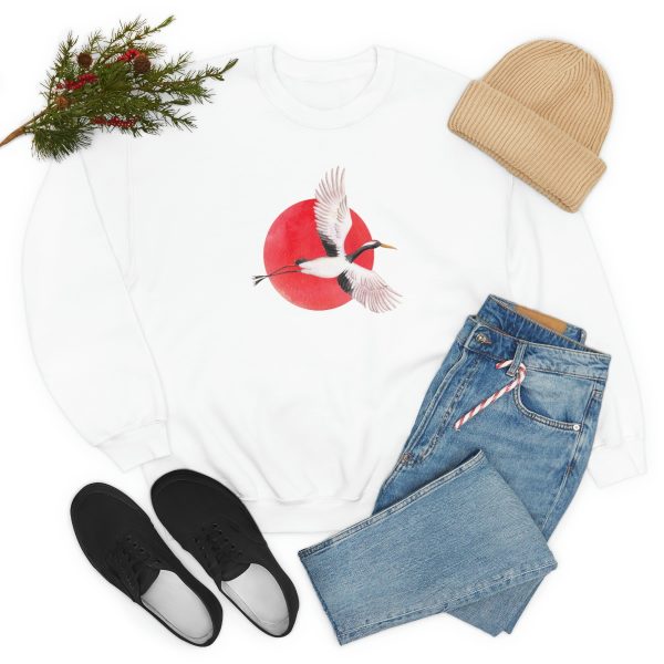 Crane bird - Unisex Heavy Blend™ Crewneck Sweatshirt - Image 15