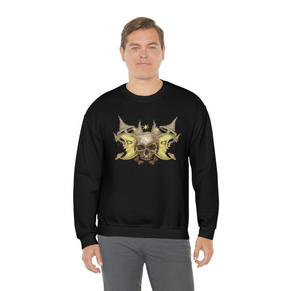 Moon and Skull - Unisex Heavy Blend™ Crewneck Sweatshirt - Image 5