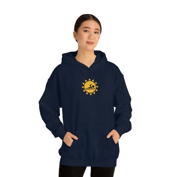 Swimmer and sun - Unisex Heavy Blend™ Hooded Sweatshirt - Image 3