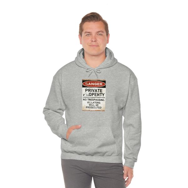 Danger - Private Property - Unisex Heavy Blend™ Hooded Sweatshirt - Image 5