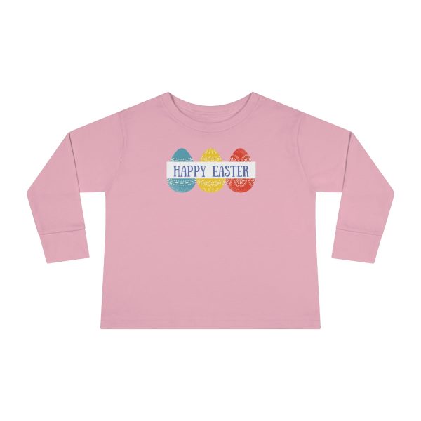 Happy Easter - Toddler Long Sleeve Tee - Image 2