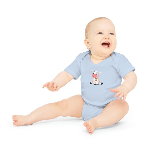 Cow - Baby Organic Short Sleeve Bodysuit - Image 10