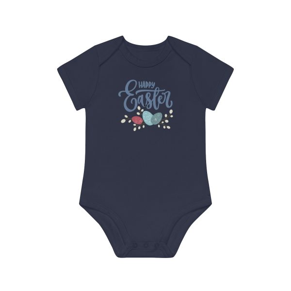 Happy Easter - Baby Organic Short Sleeve Bodysuit - Image 2