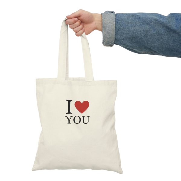 I Love You - Natural Tote Bag - Image 5