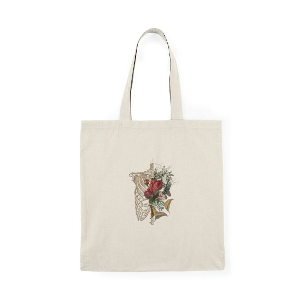 Flowerbones - Natural Tote Bag - Image 2