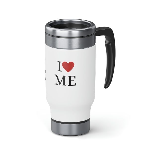 I Love Me - Stainless Steel Travel Mug with Handle, 14oz - Image 6