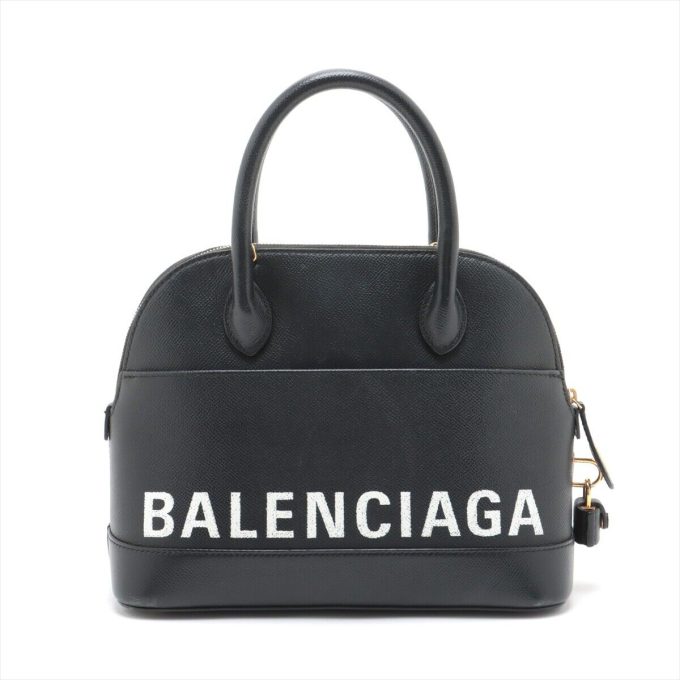 BALENCIAGA Ville Leather Hand Bag Black - Image 2