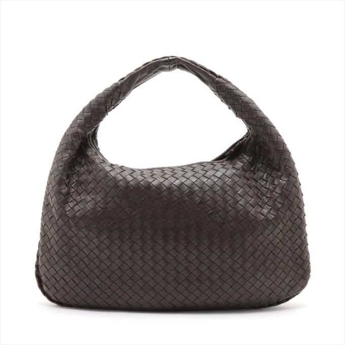 BOTTEGA VENETA Intrecciato Leather Shoulder Bag Brown - Image 2