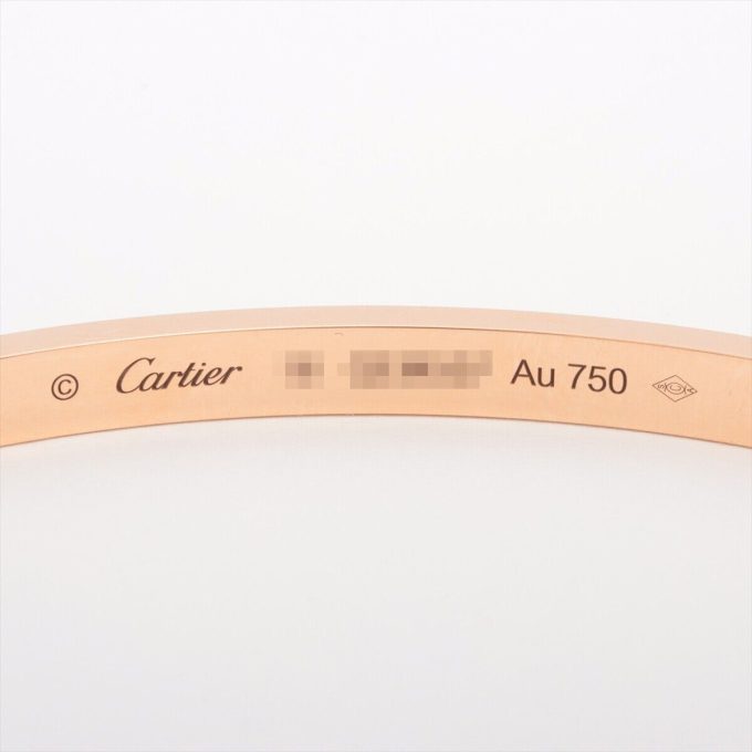 CARTIER Love Pavé Diamond Bracelet 750(PG) 16.9g 16 - Image 5