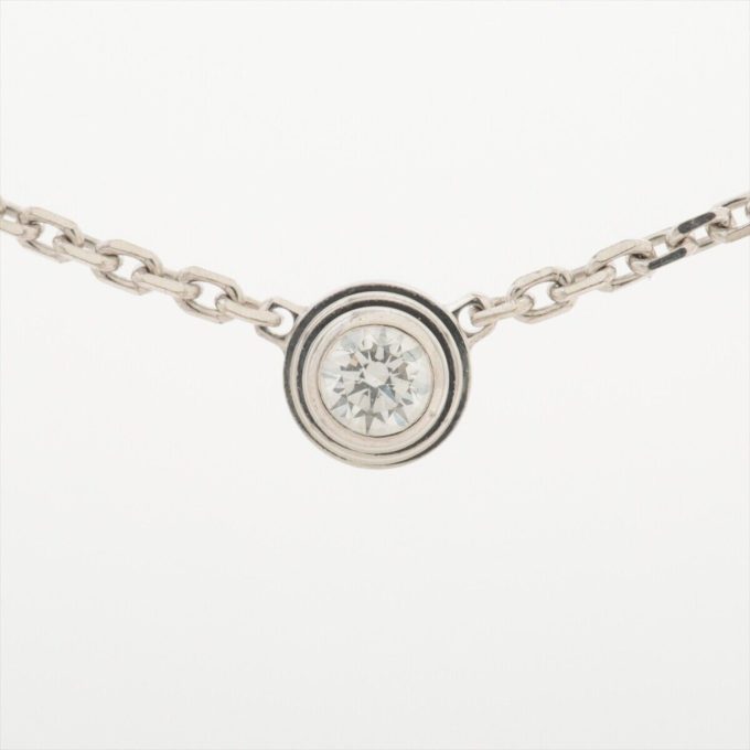 CARTIER XS Diamond Necklace 18K White Gold 2.4g