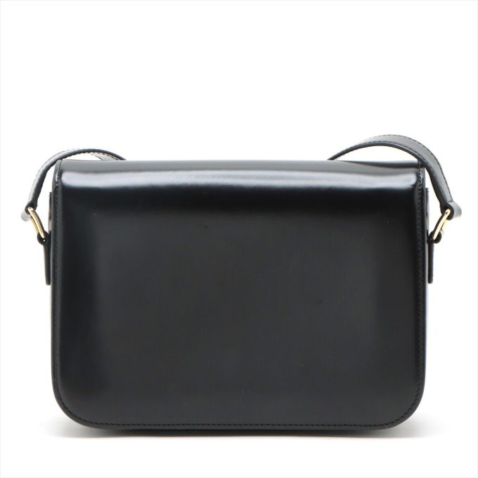 CELINE Black Triomphe Leather Shoulder Bag - Image 2