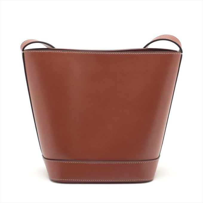 CELINE Small Buckets CUIR Triomphe Leather Shoulder Bag Brown - Image 2